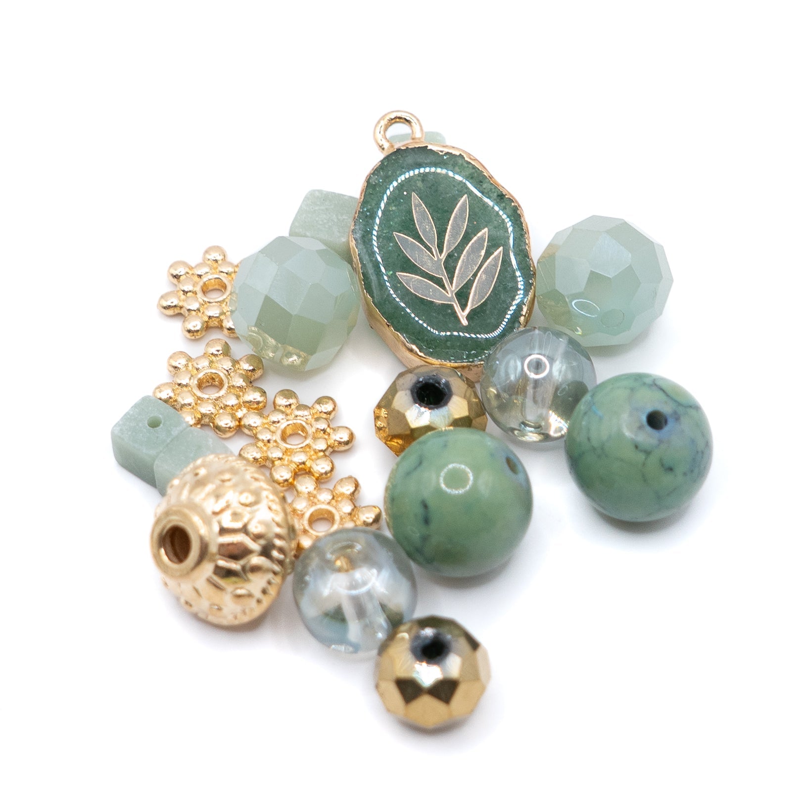 Mini Bead Mix in Evergreen Forest