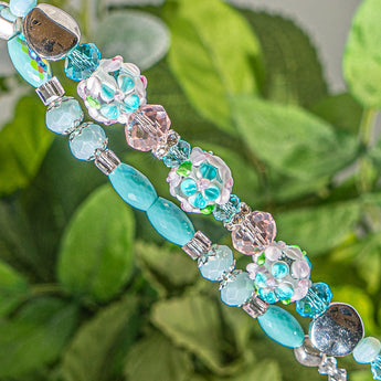 Lampwork Bead Strand Duo in Cotton Candy