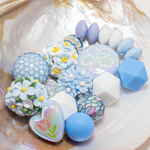 Mini Mixed Media Bead Mix in Forget-Me-Not Blue
