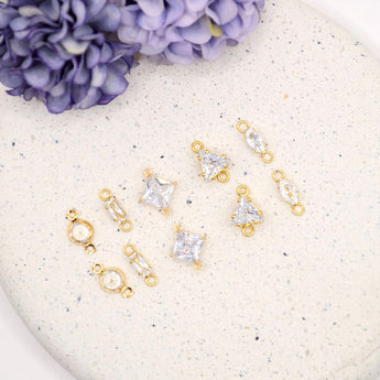 Mini Rhinestone Shapes Connector Set