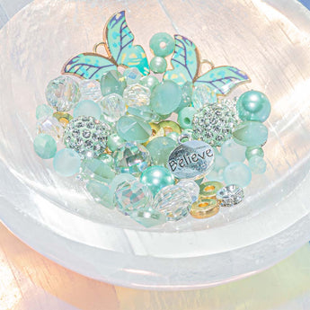 Mint Green Mico Mini Butterfly Bead Mix in Believe