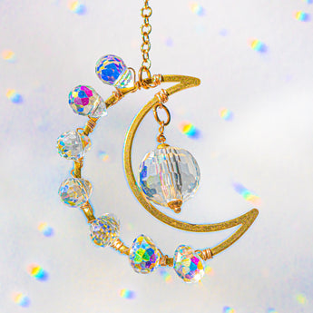 Gold Suncatcher Moon Beaded craft Kit