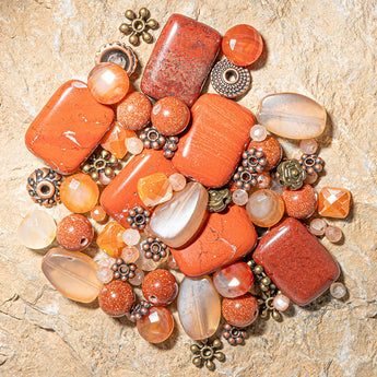 Natural Stone Bead Mix in Sunburst