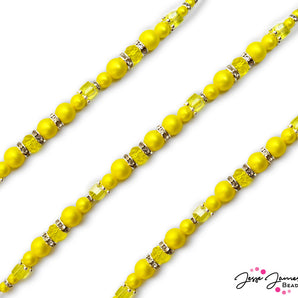 Pantone 2023 Pearl Bead Strand in Empire Yellow