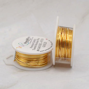 Parawire 18 Gauge Silver-Plated Craft Wire in Gold