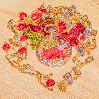 Floral Bead Mix & Chain Duo in Party in the Poppies