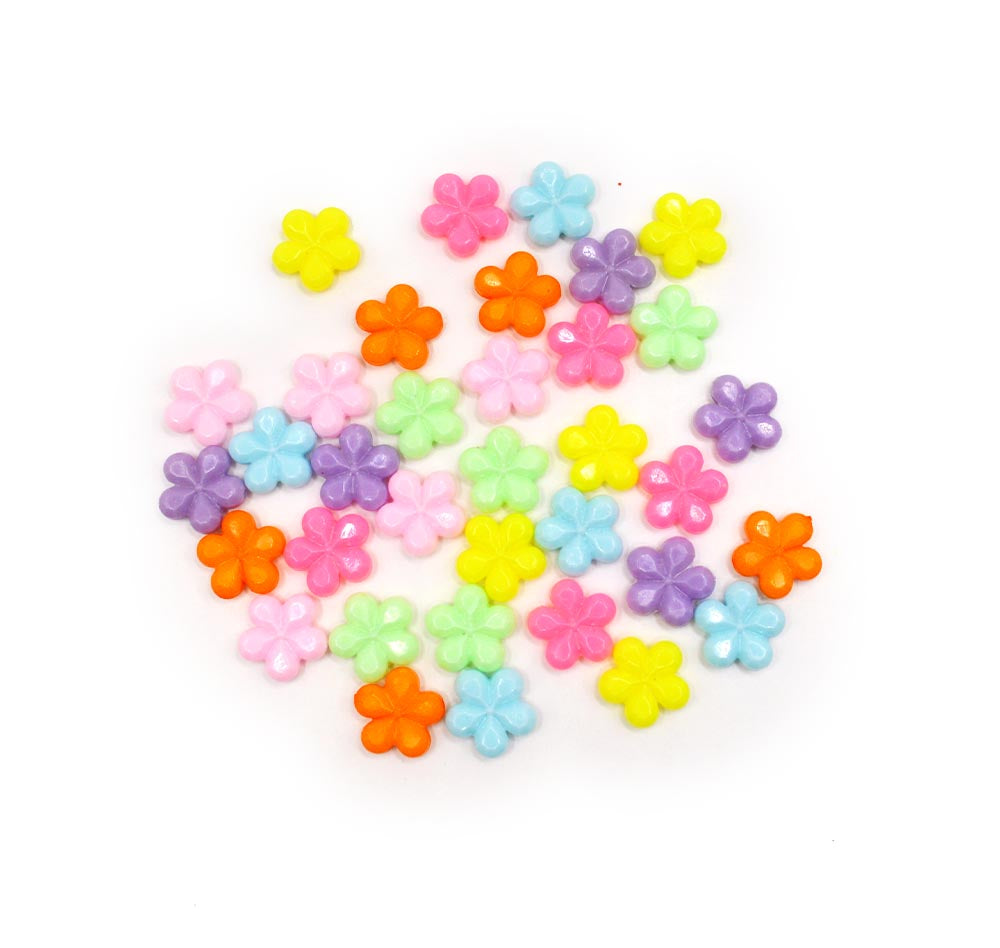 Pastel Daisy Acrylic Beads