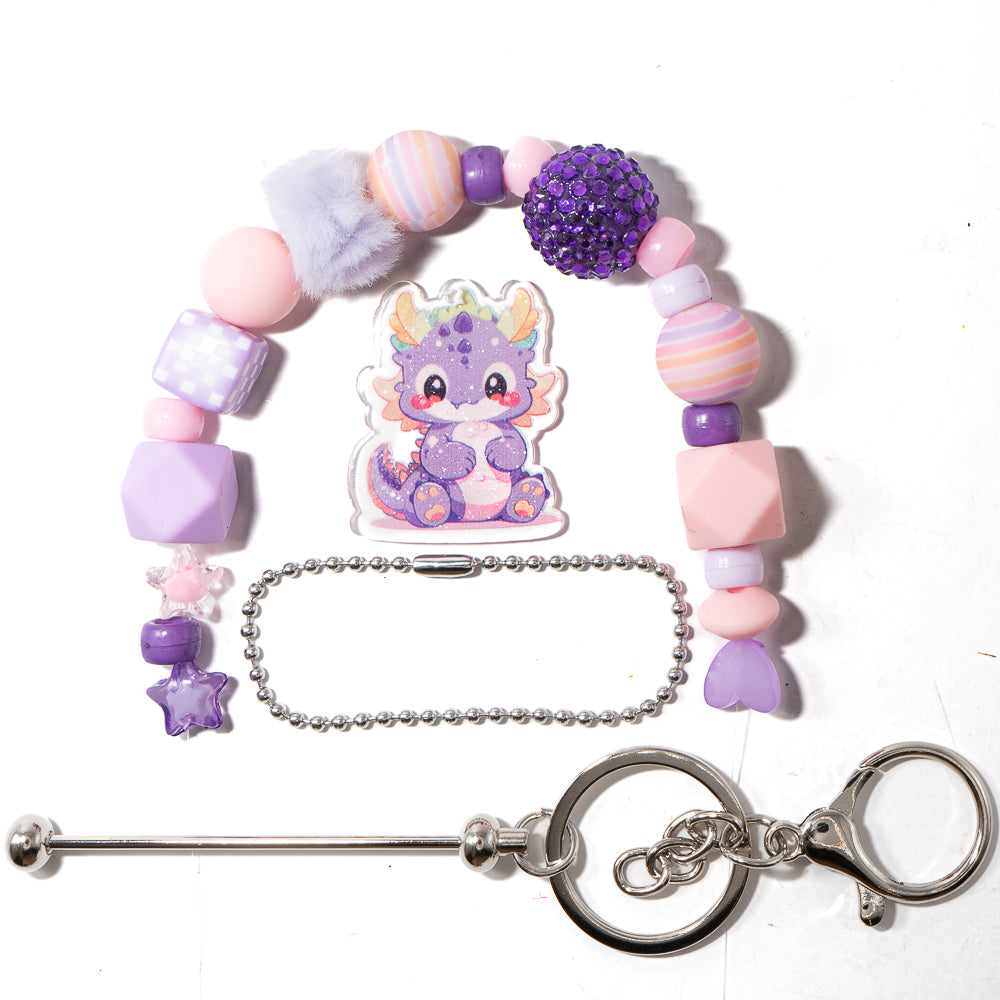 Mini Bead Mix & Keychain Kit in Periwinkle Dragon