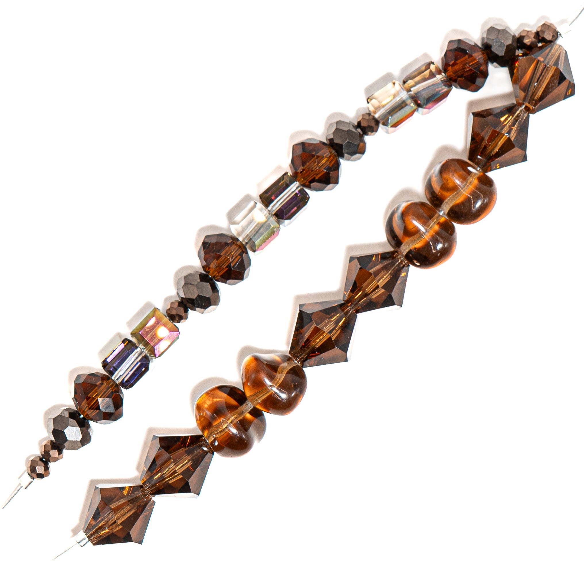 Preciosa Bead Strand Duo in Amber Smoked Topaz