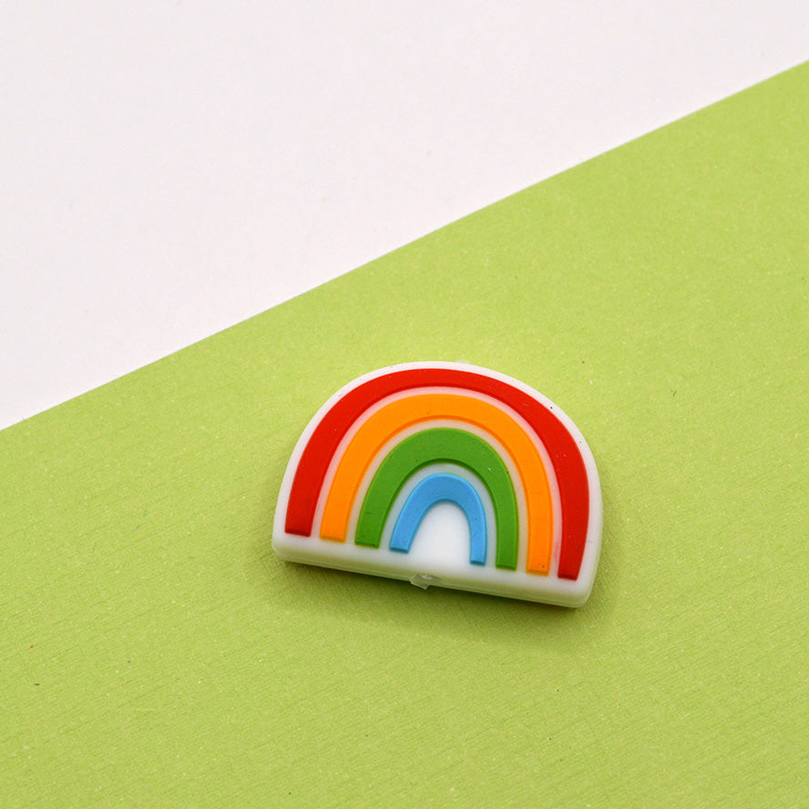 Rainbow Silicone Focal Bead