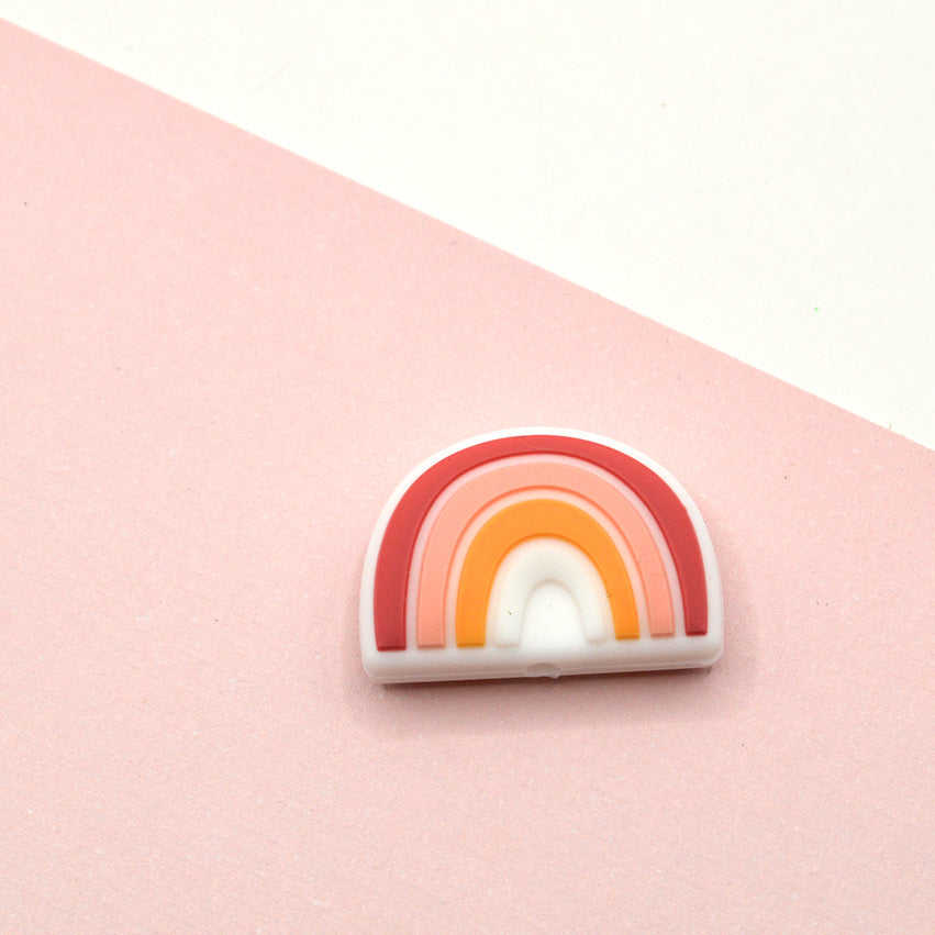 Rainbow Silicone Focal Bead