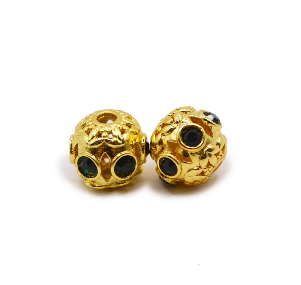 Radiant Spectrum Bead Pair in Green