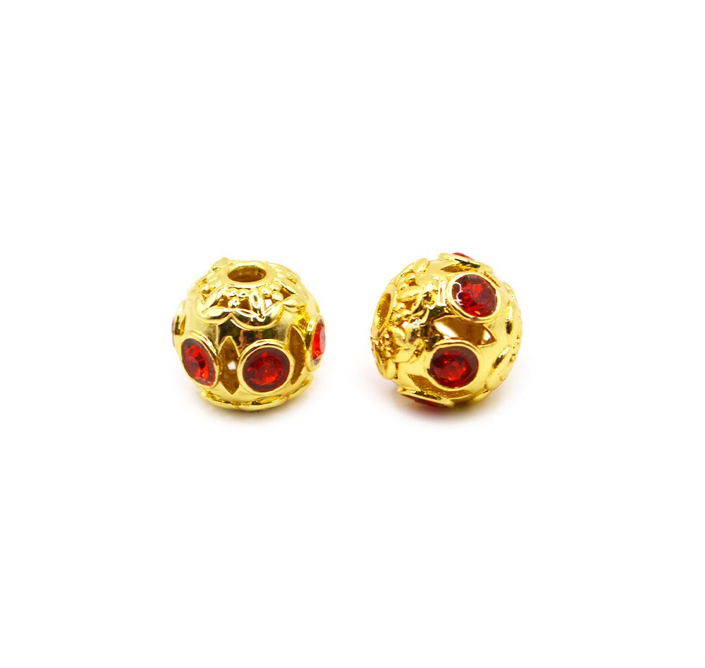 Radiant Spectrum Bead Pair in Red