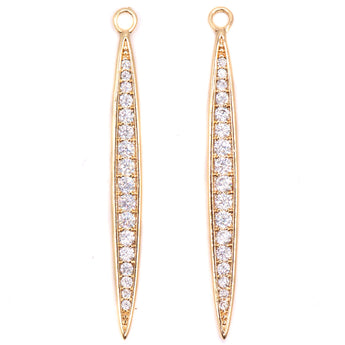 Rhinestone Sparkle Tall Pendants
