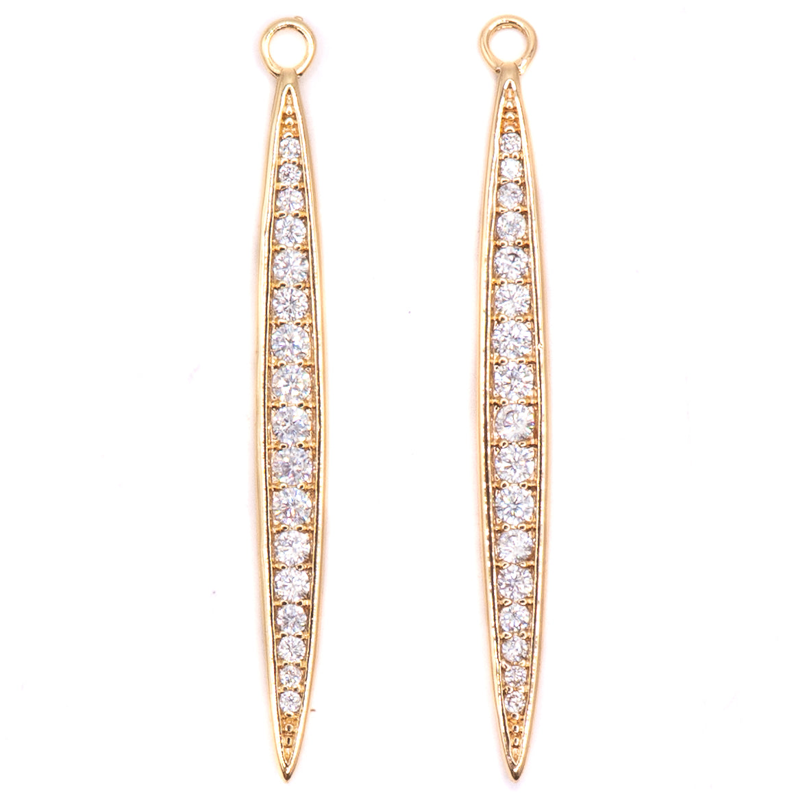 Rhinestone Sparkle Tall Pendants