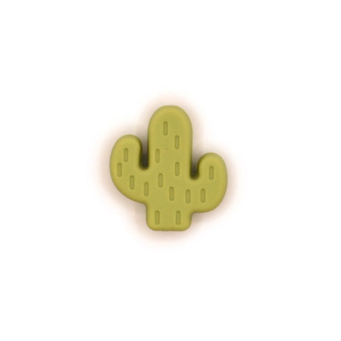 Sage Cactus Silicone Focal Bead