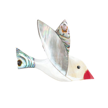 Beach Patrol Shell Focal Seagull Pendant