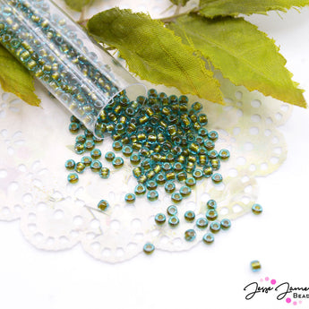 TOHO 8/0 Seed Beads in Silver Lined Aqua