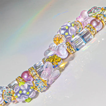 Shorty Bead Strand Duo in Sweet Pea Butterflies