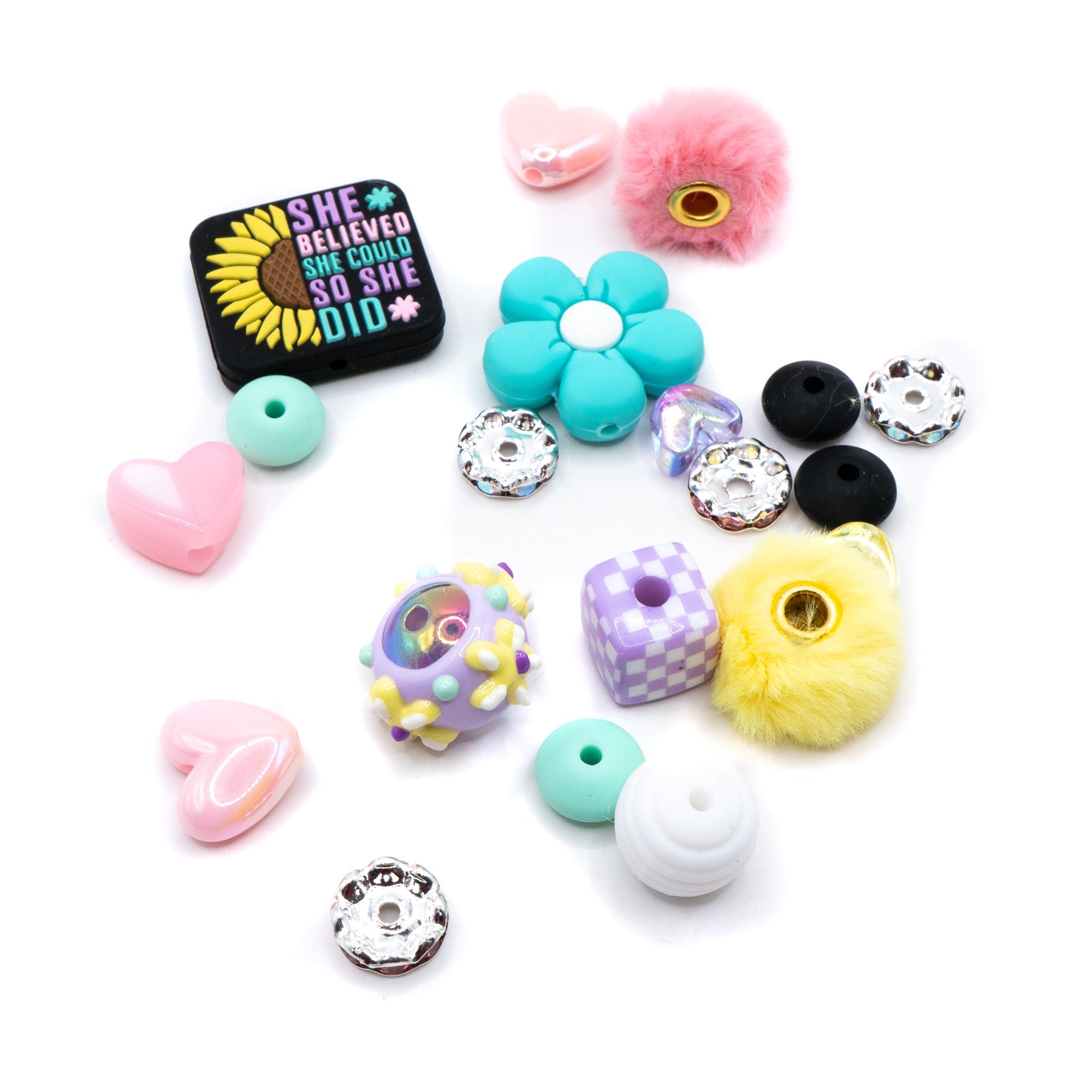 Bite-Sized Silicone Bead Mix in Cake Icing