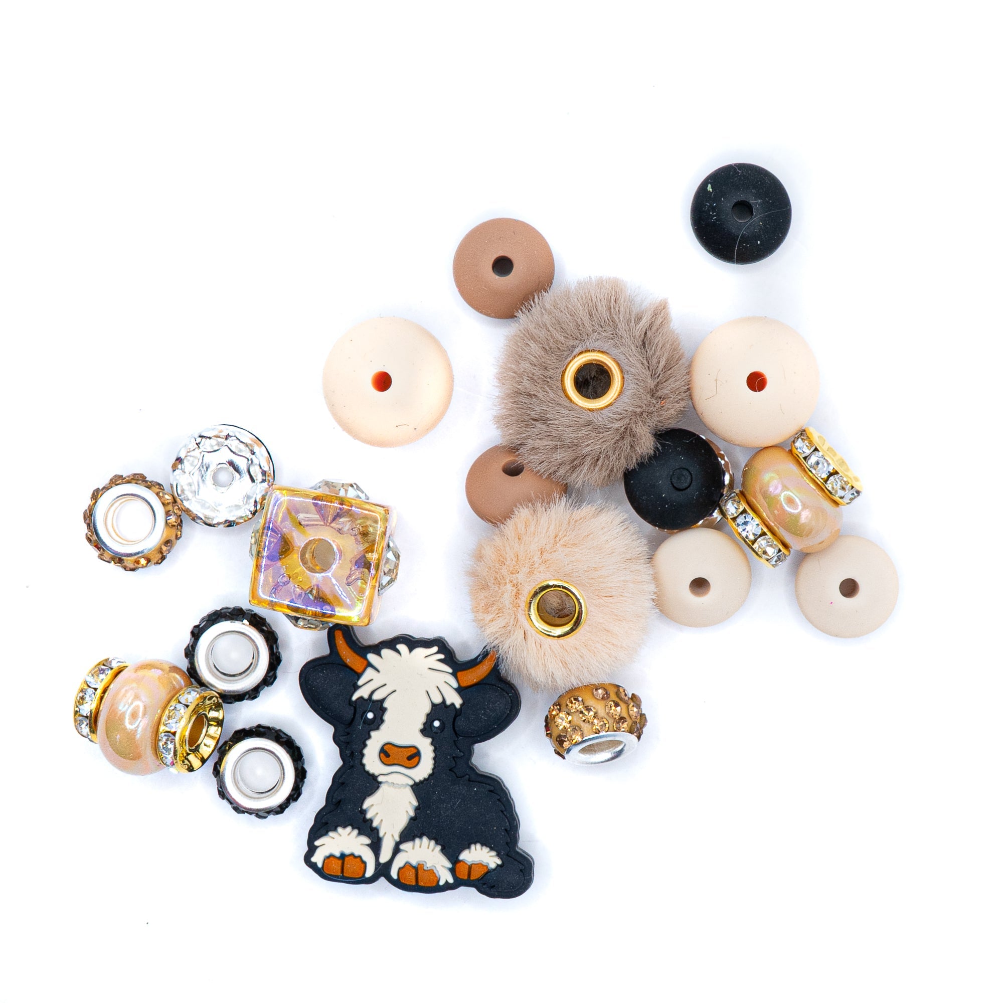 Bite-Sized Silicone Bead Mix in Country Mood
