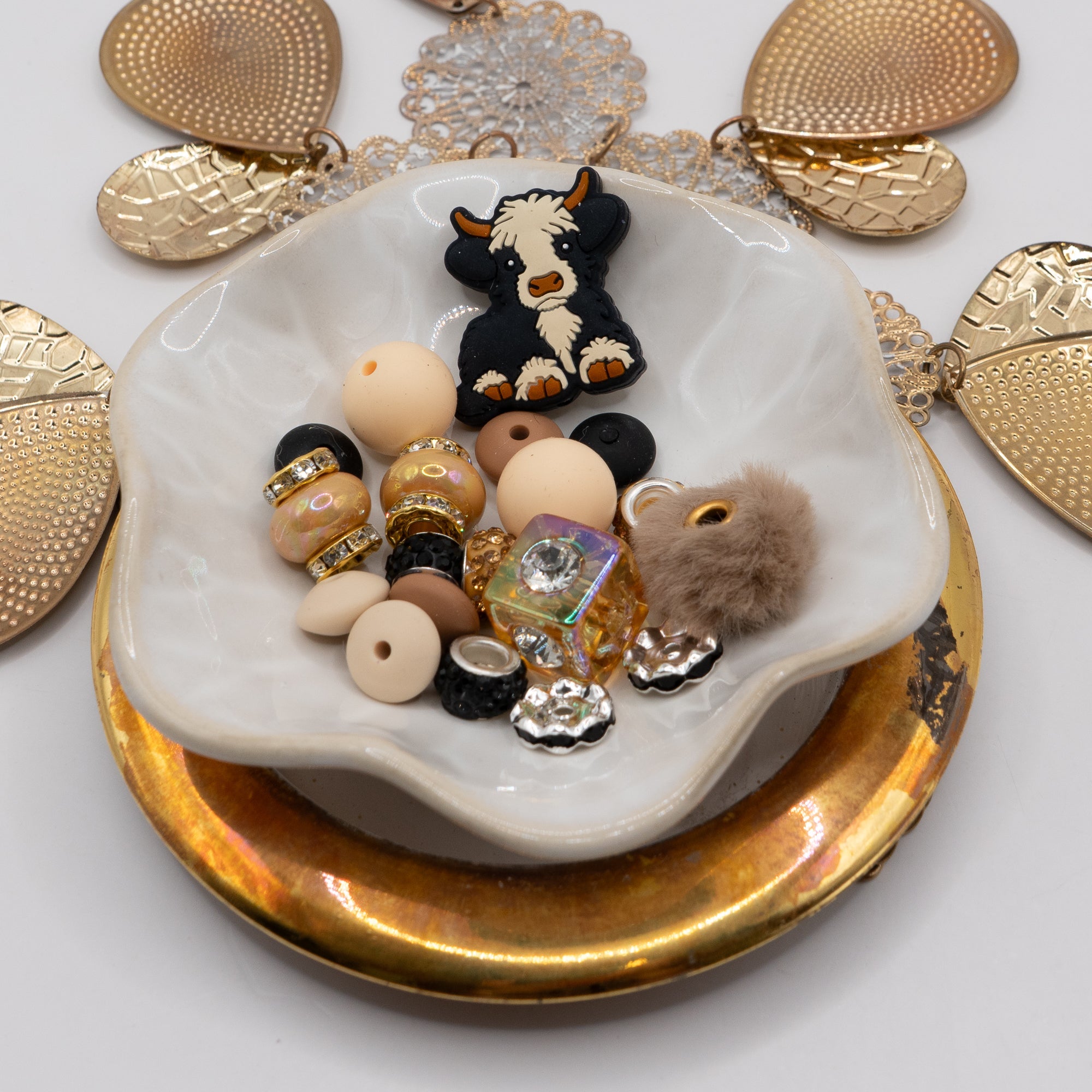Bite-Sized Silicone Bead Mix in Country Mood