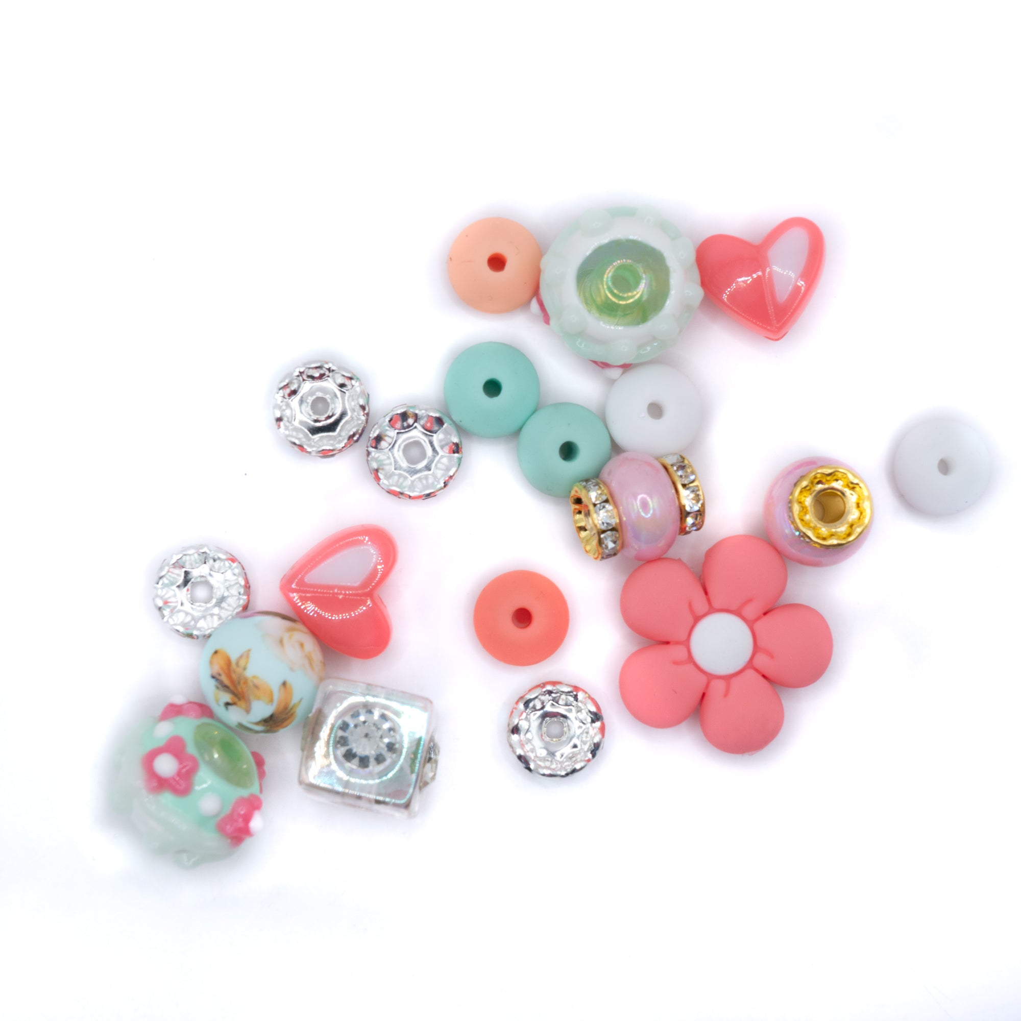 Bite-Sized Silicone Bead Mix in Pastel Petal Pop