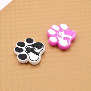 Pet Love Pawprint Silicone Focal Bead