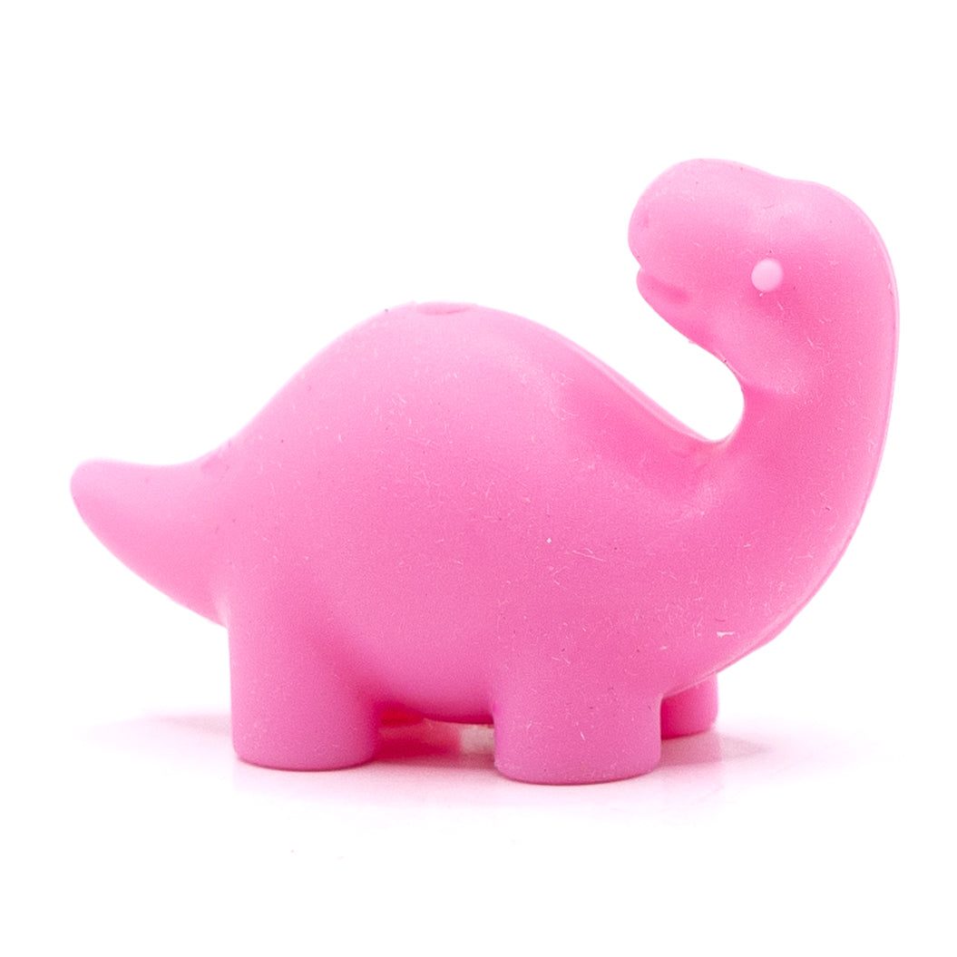 Silicone Focal Bead in Priscilla the Pink Brachiosaurus