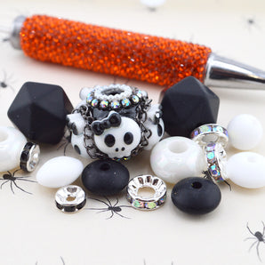 Goth Punk Skulls Bite-Size Bead Mix