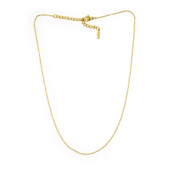 Small & Simple 16 inch Necklace Chain in 14K Gold