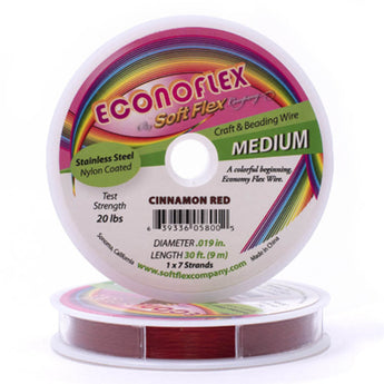 Soft Flex Econoflex Beading Wire in Cinnamon Red