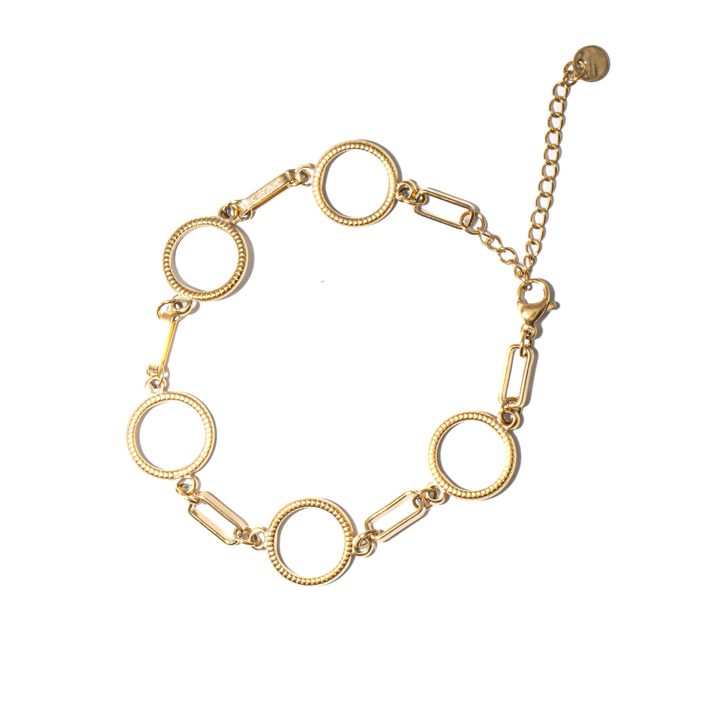 Stackable Open Link 18K Gold Bracelet