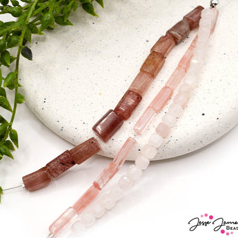 Ombré Trio Bead Strands in Strawberry Jam