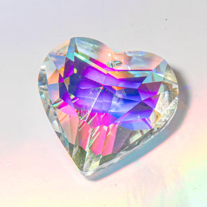 Crystal AB Heart Pendant