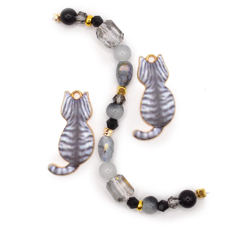 Bitty Kitty Bead Mix in Grey Tabby