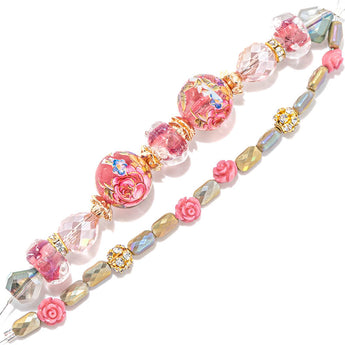 Tensha Bead Strand Duo in Wild Roses