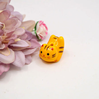 Tiger the Jumping Cat Ceramic Bead