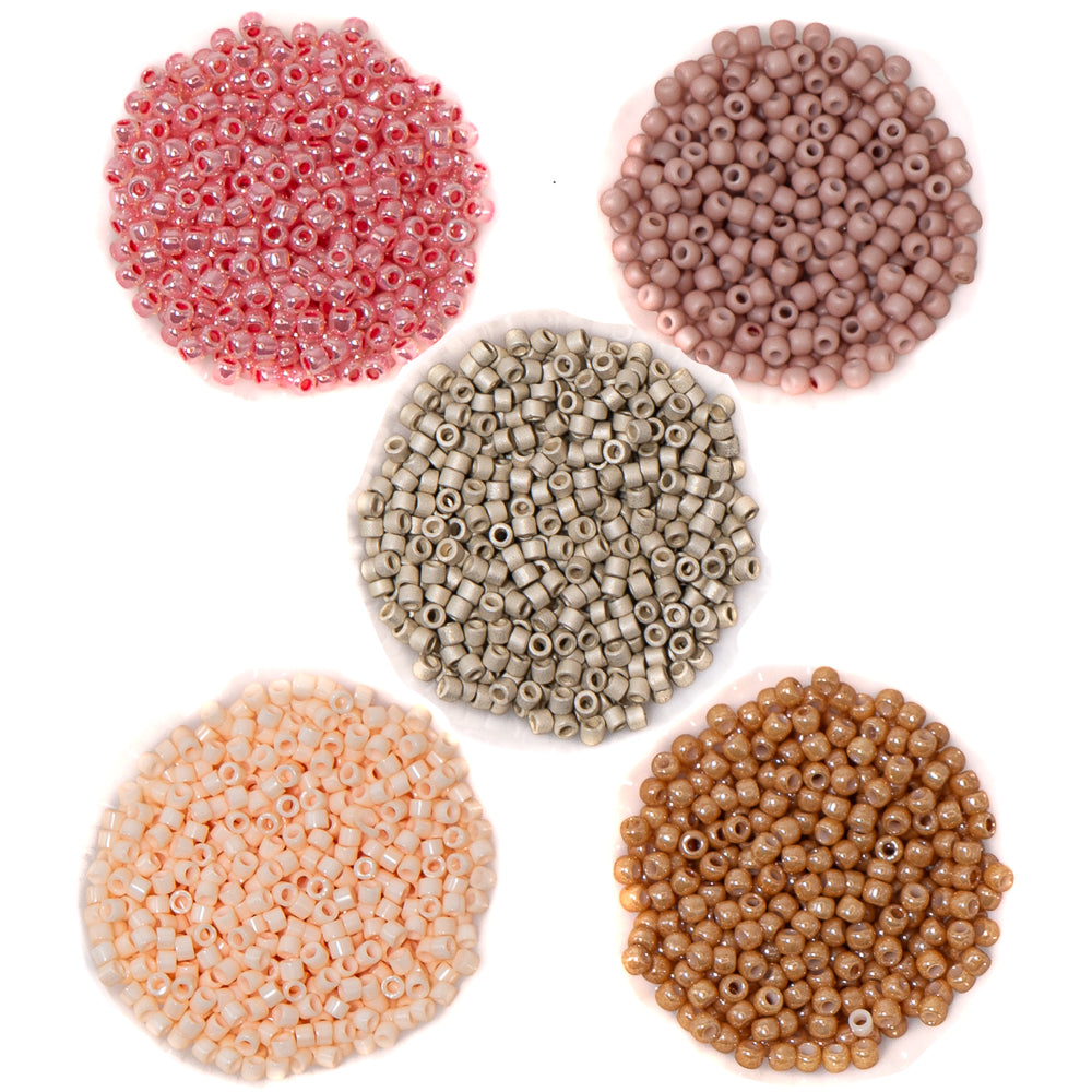 TOHO Glass Bead Bundle in Golden Blush