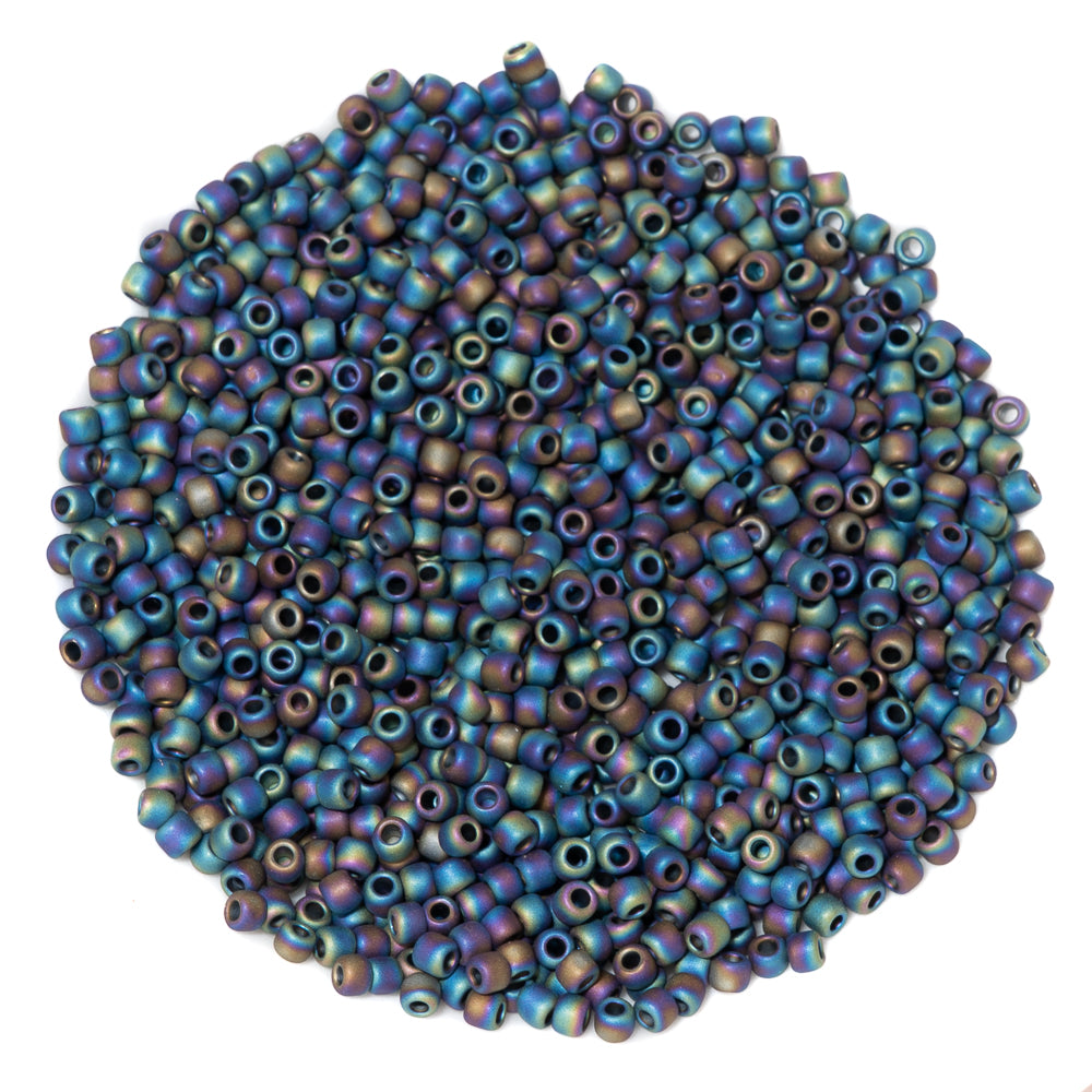 TOHO Glass 11/0 Seed Beads in Frosted AB Iris