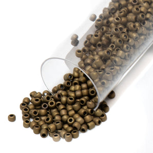 TOHO Glass 11/0 Seed Beads in Matte Antique Bronze