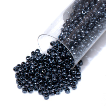 TOHO Glass 11/0 Seed Beads in Metallic Hematite