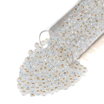 TOHO Glass 11/0 Seed Beads in Silver Lined Crystal Cove