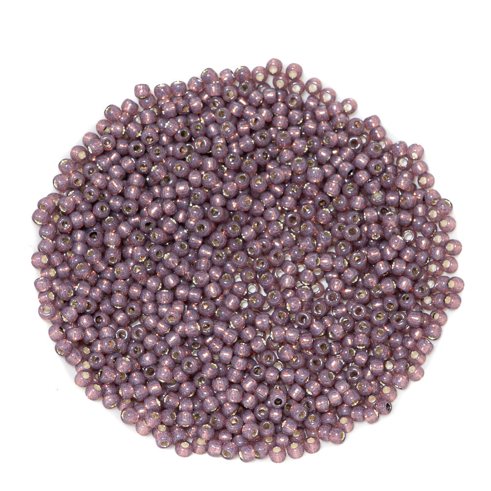 TOHO Glass 11/0 Seed Beads in Silver Lined Lavender