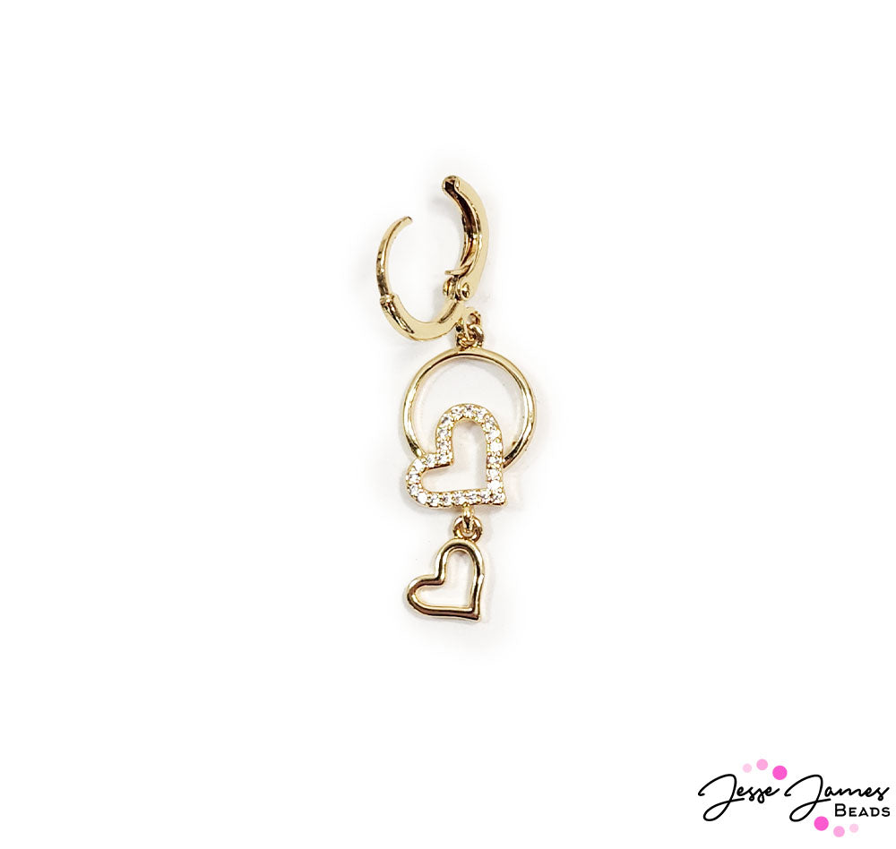 Two Heart Dangle Charm