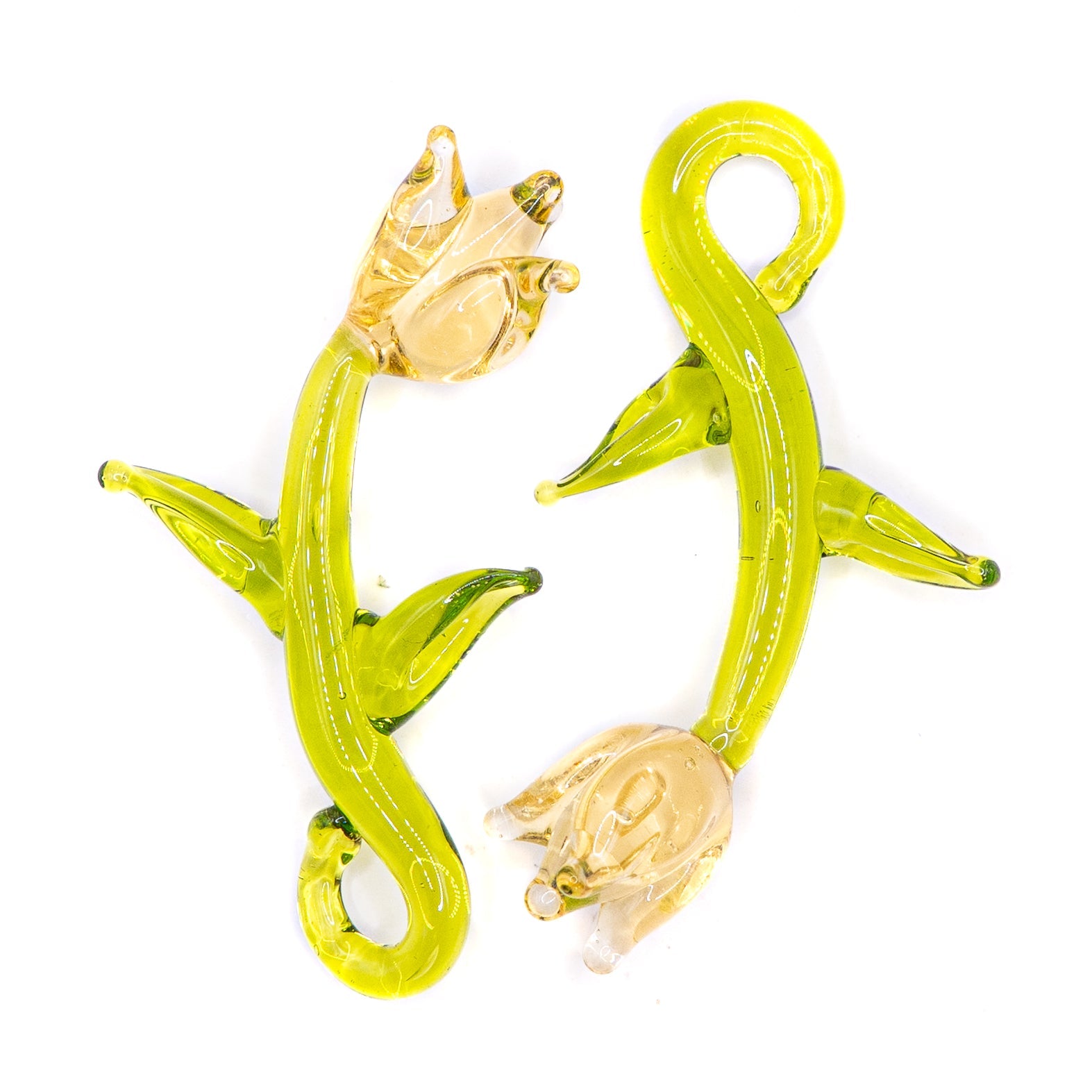 Tulip Handblown Glass Pair in Marigold