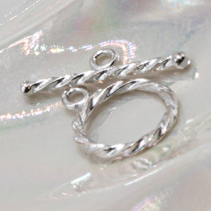 Twisted Sterling Toggle Clasp