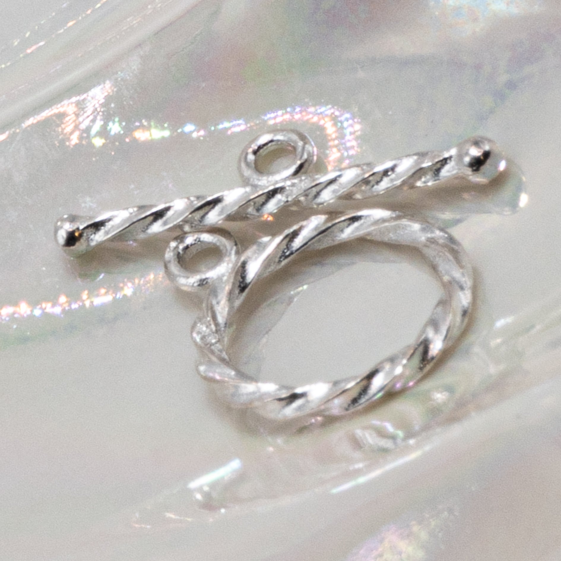 Twisted Sterling Toggle Clasp