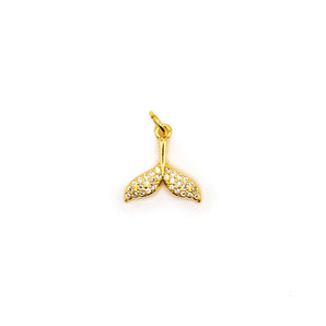 Golden Tides Whale Tail Charm