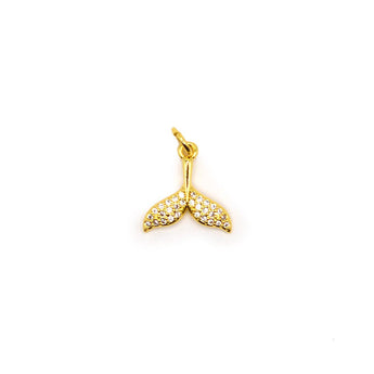 Golden Tides Whale Tail Charm